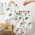 thumbnail image 2 of CAICJ98 Infant Toddler Baby Boy Summer Clothes 3 6 12 18 Months 2T 3T 4T 5T Girls Outfits Sleeveless Tank Tops Casual Elastic Shorts Set (Green,5-6 Years), 2 of 4