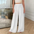 thumbnail image 2 of CHUMUD Soft Wide Leg Pants for Petite Women High Waist Casual Relaxed Pants with Pockets, 2 of 6