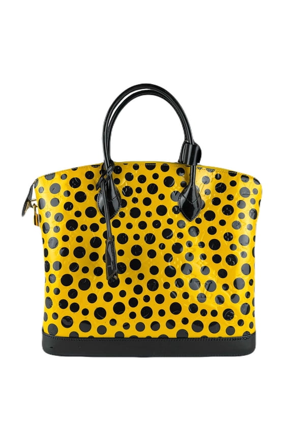 Pre-Owned Louis Vuitton LOUIS VUITTON Handbag LV x YK Dot Infinity Lockit MM Monogram Vernis...