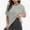 Light gray, variant on Womens T-Shirts Loose Fit Crewneck Short Sleeve Summer Casual Blouse Tee Tops