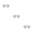thumbnail image 3 of Sonducket 1 par de pendientes de diamantes de imitación para mujer, pendientes de tuerca adorables para banquete de boda, regalo de joyería de Type4 NO4, 3 of 6