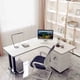 thumbnail image 3 of Computer Modern Office Desks Storage Wooden Conference Mobile Office Desks Multifunctional Keyboard Scrivania Room Furnitures My Lux Decor Round, 3 of 22