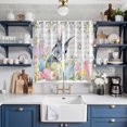 thumbnail image 2 of Easter Kitchen Curtains Window Panels, Spring Rabbit Eggs Flowers Leaves Grey Plaid Insulated Window Treatment Curtain, Grommet Curtains for Bedroom/Living Room/Bathroom, 2 Piece 52"Wx84"L, 2 of 8
