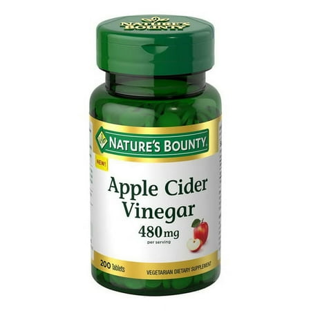 Natures Bounty Apple Cider Vinegar 480 Mg Tablets, 200 Ea