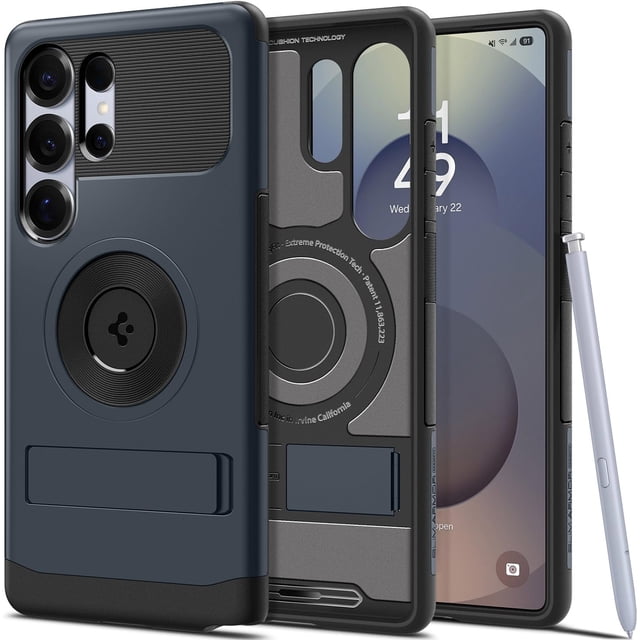 Funda Spigen Slim Armor MagFit para Galaxy S25 Ultra Metal Slate