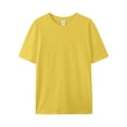 thumbnail image 3 of IYYVV Men's Oversized T-Shirts Cotton Unisex Crew Neck Heavyweight Loose Fit Short Sleeve Shirt Classic Soft Tees Yellow M, 3 of 3