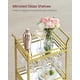 thumbnail image 5 of Carrito de bar VASAGLE Home Serving con estante de 3 niveles de acero dorado pálido, 5 of 9