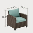 thumbnail image 6 of Sophia & William Wicker Patio Sofa Chairs Set of 2 With Blue Cushions, 6 of 6