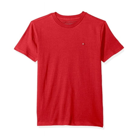 Tommy Hilfiger SCARLET SAGE Boys' Short Sleeve Flag Crew Neck T-Shirt, US 2T