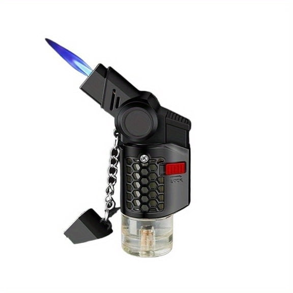 Refillable Mini Torch Lighter, 15Β°/45Β° Rotatable Flame, Windproof, Foldable Butane Torch for BBQ, Cooking, Camping, Candles, Butane Not Included