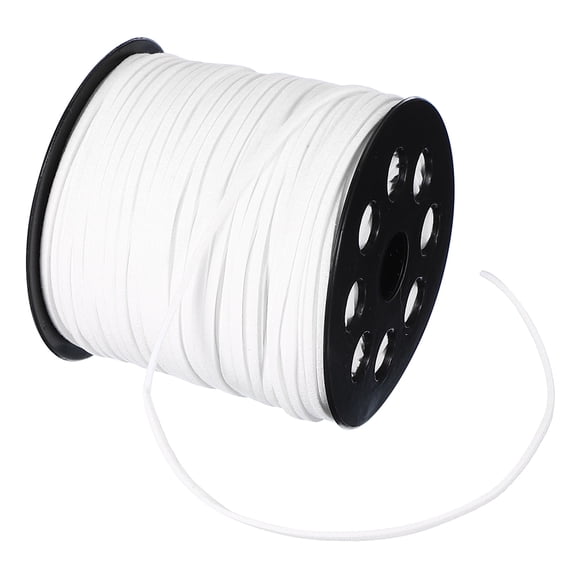 Uxcell Flat Suede Leather Lace Faux Suede Leather String Cord DIY Supplies White