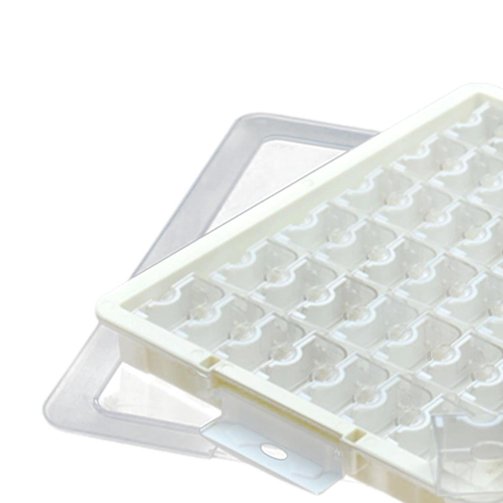 QccHieUs Bead Storage Box Bead Organizer Box with Lid Portable with Compartments Supplies 48 Grid