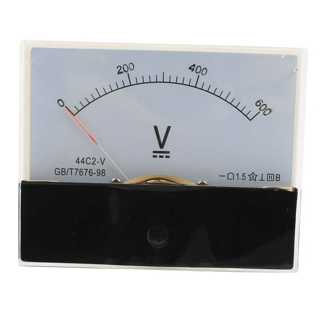 Medidor de voltaje analógico de clase 1.5 DC 0-600V, panel de voltímetro 44C2-V