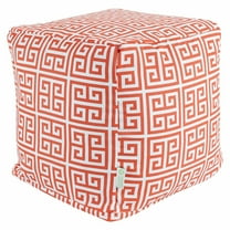 Majestic Home Goods Cube Pouf Towers Orange