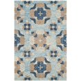 thumbnail image 2 of Safavieh Blossom 5' X 8' Hand Hooked Wool Rug in Blue, 2 of 9