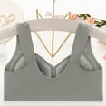thumbnail image 6 of CFLVAEK Front Close Bras for Senior Women Plus Size Wireless Lifting Bra Breathable Full Coverage Push Up Senior Ladies Bralettes Gray XXXXXL, 6 of 9