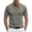 Grey, variant on Men Tshirt Short Sleeve Crewneck Henley Shirts Basic White T-Shirts with Button Mens Work Shirts
