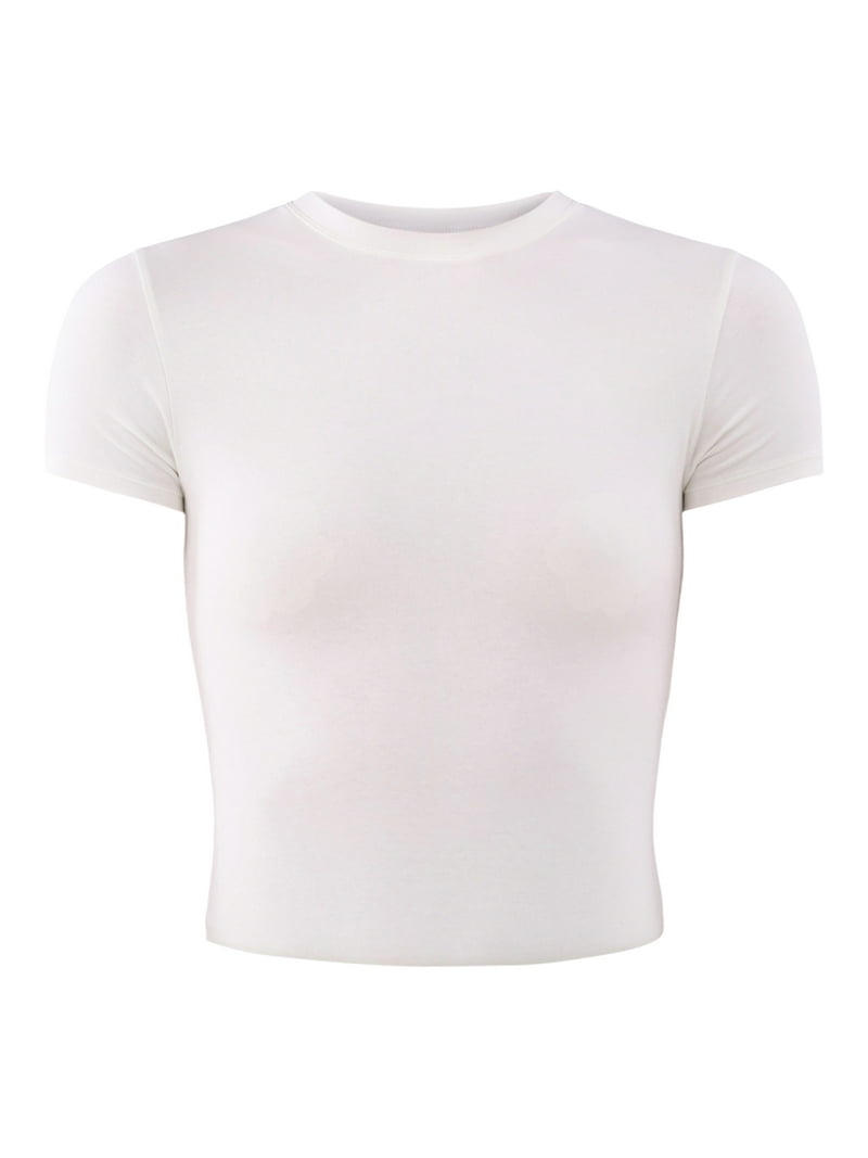 No Boundaries Cotton Jersey T-Shirt Bodysuit - Fitted High