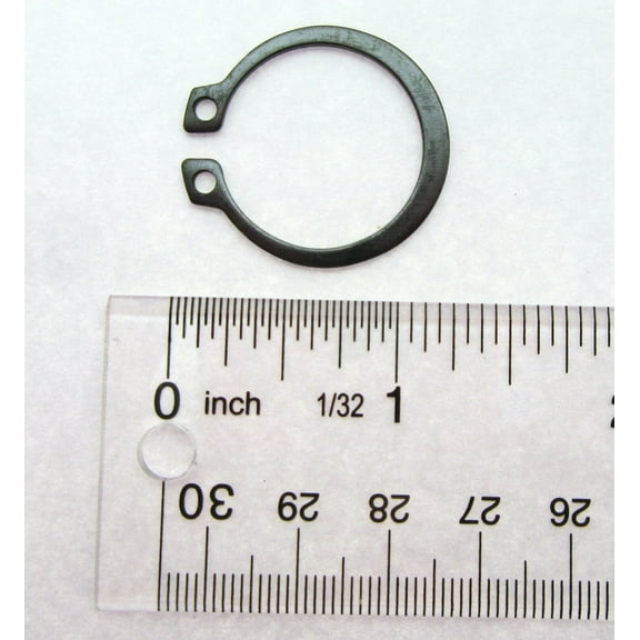 External Retainting Snap Ring  1 inch Black Oxide  Spring Steel