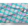 thumbnail image 2 of Soimoi Green Cotton Duck Fabric Circle Art Geometric Printed Fabric 1 Yard 42 Inch Wide, 2 of 3