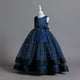 thumbnail image 1 of Ropa para niños, vestido de niña con punto de onda, vestido de princesa con lazo grande, vestido de niña de flores para niñas, 1 of 5