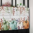 thumbnail image 6 of Thanksgiving Valances for Windows Farmhouse Kitchen Curtains Valances Rod Pocket Valance Curtains for Kitchen Windows Green Orange Blue Pumpkin Fall Eucalyptus Window Valances for Bathroom 54"x18", 6 of 6