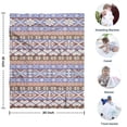 thumbnail image 4 of Boho Blue Knitted Ethnic Pattern Blanket,Comfortable Soft Flannel Throw Blanket,All Season,Warm Lightweight Blankets for Sofa Bed Couch Living Room Chair,30"x40", 4 of 4
