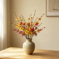 thumbnail image 5 of Dongrere 1 Pc Artificial Fall Floral Pick, Faux Autumn Harvest Maple Leaf, Fake Acorn Pumpkin Berry Branch for Vase Home Farmhouse Thanksgiving Table Decor, 16.5 Inch, 5 of 6