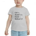thumbnail image 2 of Eat Sleep Poop Repeat Cute Toddler Tshirts for Boys Girls (Gray, Youth XL), 2 of 5