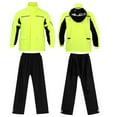 thumbnail image 6 of OULII Yellow Reflective Safety Raincoat Set for Motorcycle Riding with Portable Storage Bag, Rain Gear, 6 of 8