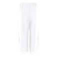 thumbnail image 4 of Ladies Solid Color Casual Pocket Loose Patchwork Wide Leg Pants Ladies Trousers, 4 of 5