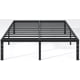 thumbnail image 1 of Estructura de cama NEW JETO de metal tamaño queen con almacenamiento de 45 cm, color negro, 1 of 9