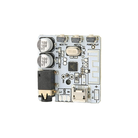Audio Receiver Board, Stable BT 5.0 Stereo Audio Amplifie Module DIY Transmission Effect For Laptops For DIY For Tablets For Mobile Phones White