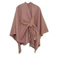 thumbnail image 1 of Wraps Womens Large Front Poncho Sweater Wrap Topper Knitted Elegant Shawls Cape For Fall Winter Wraps, 1 of 4