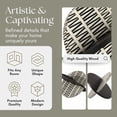 thumbnail image 5 of Set of 2 Gobiel Resin Orbs – Wood & Resin Decorative Object with Interlocking Geometric Design – Modern Home Decor for Office, Bedroom & Living Room – 7" & 10", Black & White, 5 of 6