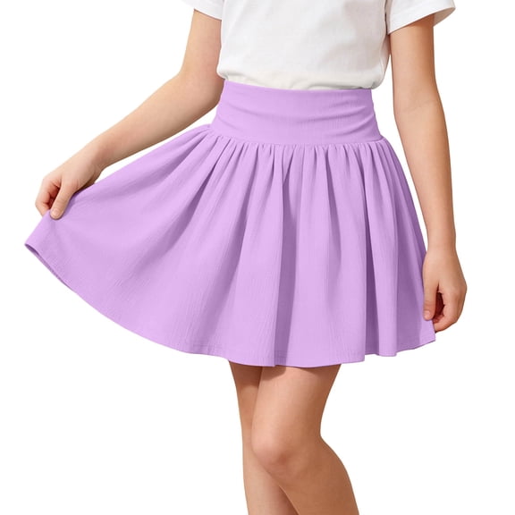 OGLCCG Girls Athletic Skort High Waist Pleated Tennis Skirts with Lining Shorts Butterfly Flowy School Golf Skirts with Pockets 5-16 Years