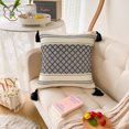 thumbnail image 1 of Lot de 2 Housses de Coussin Décoratives Tricotées avec Franges pour Canapé Chambre, 1 of 5
