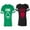 Men Green / Women Black, variant on King Queen Poker Matching Couple Cotton Jerseys (Men Green / Women Black) (Men S / Women S)