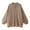 Khaki, variant on Women's Sweaters Cardigans Trendy Knit With Metallic Buttons Crewneck Solid Color Fall Coat,Black,L