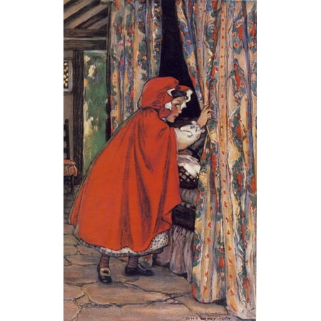 - The Swifts Premium Fairy Calander 1916 Little Red Riding Hood Canvas Art - Jessie Willcox Smith (24 x 36)