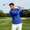 thumbnail image 6 of Vxararl Men's Polo Shirts Light Blue Quick Dry Mens Long Sleeve Tee Shirts Moisture Wicking Athletic Workout Golf Polo Shirts for Men Royal Blue 2XL, 6 of 9