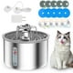 thumbnail image 1 of Fuente de Agua Acero Inoxidable 304 para Gato y Perro Azul 2L Silenciosa con 5 Filtros, 1 of 9