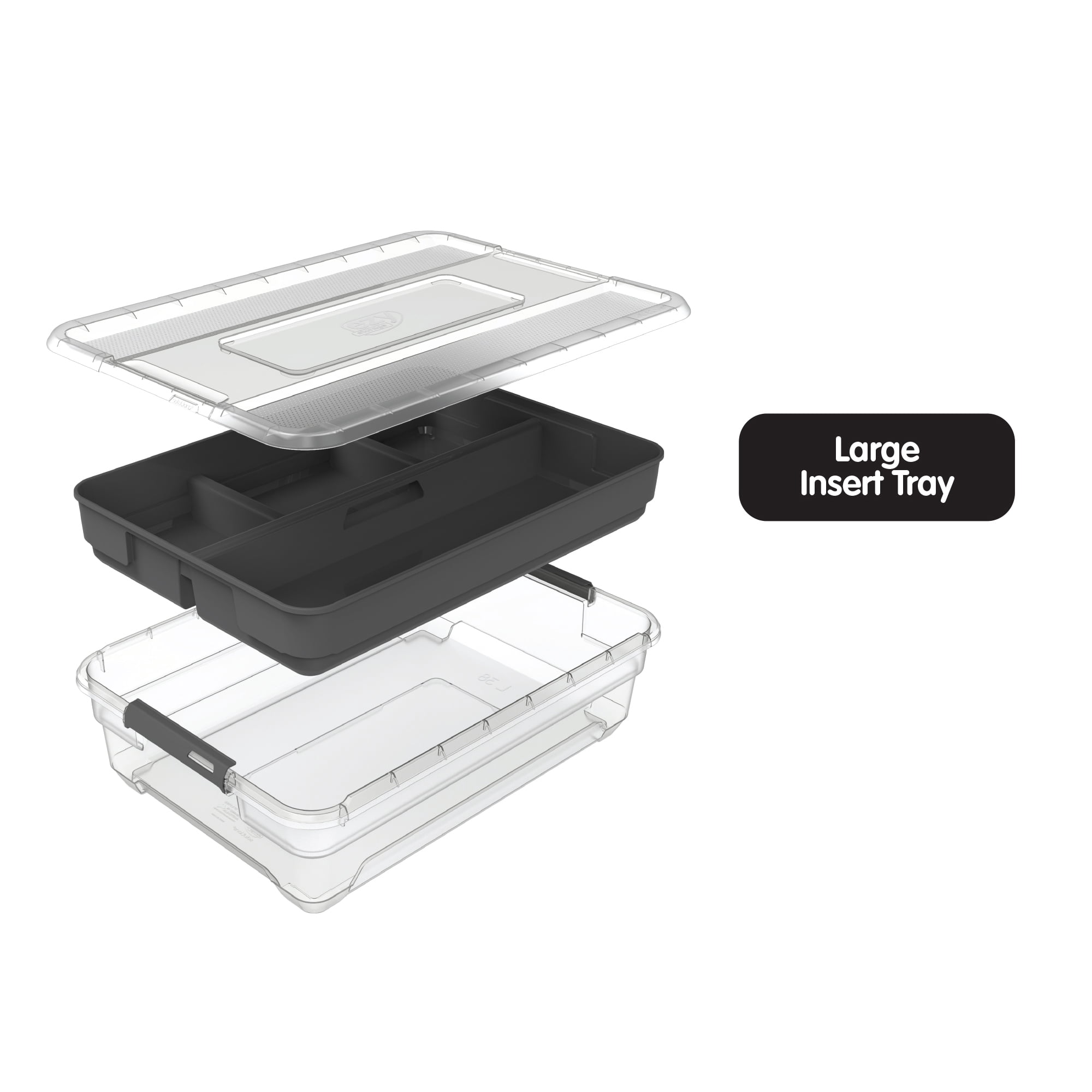 Ezy Storage 38L Solutions + Underbed Storage Box 8 Pack
