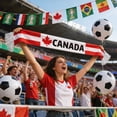 thumbnail image 6 of Canada Flag Scarf for Sports Fans - Soccer, Hockey Game Day Cheer Prop, Party Event Supplies with National Design - Ideal for International Matches, Festive Gatherings, Fan Zone Activities, 6 of 7