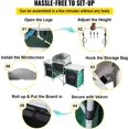 thumbnail image 4 of VEVOR Mesa de camping con 3 bolsas con cierre para camping o cocinas, 2 mesas auxiliares, mesa de camping y cocina, mesa de camping portátil para actividades al aire última intervensión, color verde VEVOR ‎Camping table - green, 4 of 8