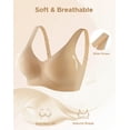thumbnail image 5 of INNERSY Plus Size Seamless Wireless Bra for Women Full Coverage No Underwire Everyday Bralette(2XL,Nude), 5 of 7