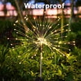 thumbnail image 4 of Outdoor Solar Lights Firework, 2 Pack 120 LEDs Waterproof Solar Lights for Outside Garden Yard Pathway Fence - Warm White, 4 of 9