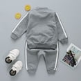 thumbnail image 4 of yocbz New Born Boy Outfit Toddler Baby Boy Outfits Hoodie Sweatshirts Jeans Clothes Set Fall Winter Grey,Size for 12-18 Months, 4 of 9