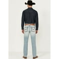 thumbnail image 3 of Moonshine Spirit Men's Sutton Wash Decker Slim Straight Stretch Denim Jeans - MSFA18D2-LTW 29W x 34L  US, 3 of 6