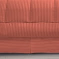 thumbnail image 3 of DNG Creations 1 Piece Box Stitched Striped Pattern Comforter 100% Egyptian Cotton Quilt Cover 800 TC All Season 550 GSM ( Oversized Queen Size ) Stripe Brick Red Colour, 3 of 5